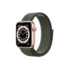 Apple Watch Series 6 42MM Gold Aluminum GPS Sport Loop Inverness Green