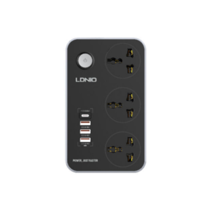 LDNIO SC3412 3 Power Socket 20W USB C PD 3 USB QC3.0 Extension Power Cord